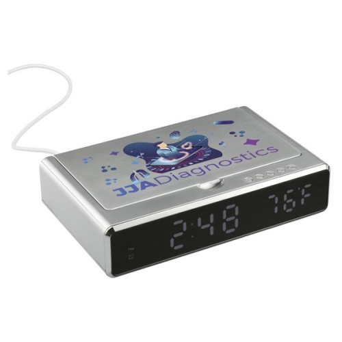 UV Sanitizer Desk Clock with Wireless Charging