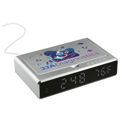 UV Sanitizer Desk Clock with Wireless Charging
