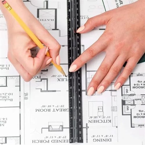12" Architectural Construction Ruler