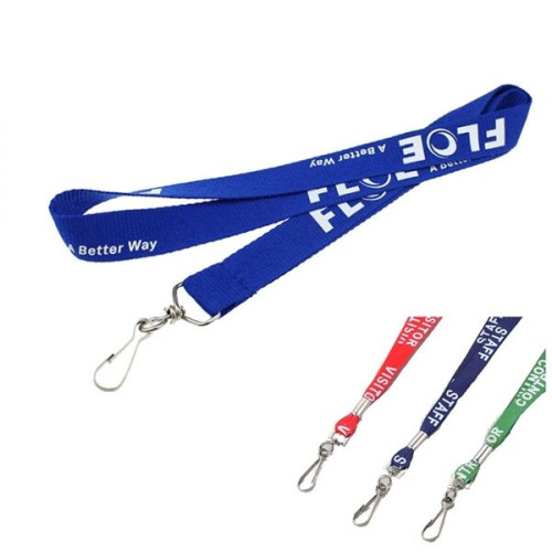 Dye Sublimated Lanyard with Metal Clip and Swivel Snap Hook