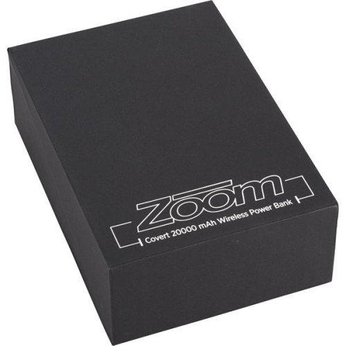 Zoom® Covert 20000 mAh Fast Wireless Power Bank