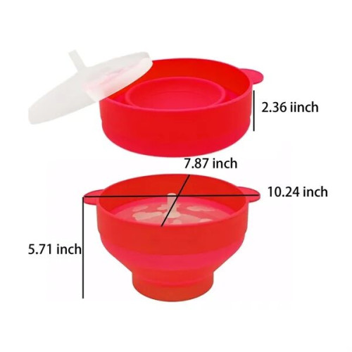 Microwave Safe Collapsible Silicone Popcorn Bowl