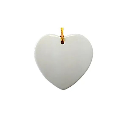 3" Ceramic Heart Ornament