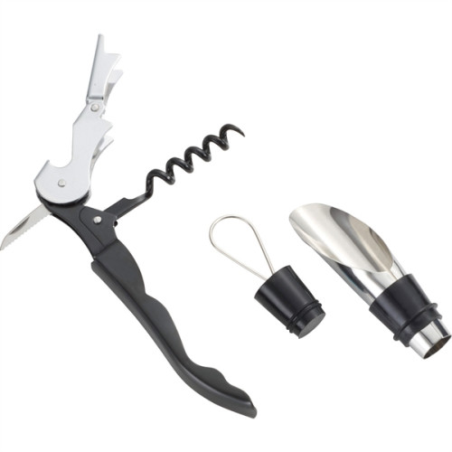 Belgio 2 Piece Wine Opener and Pourer Ensemble