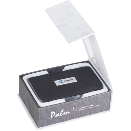 Palm Bluetooth Speaker w/Wireless Power Bank