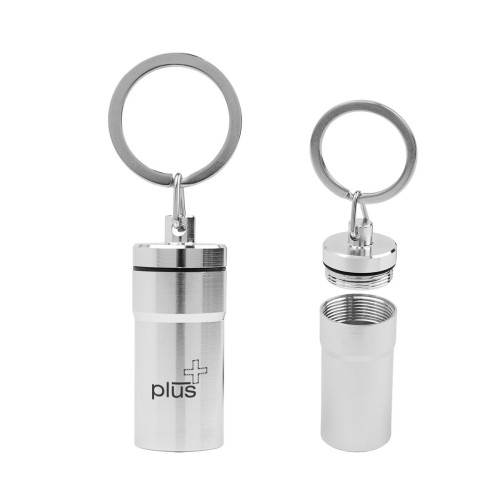 Aluminum Pill Holder Keychain