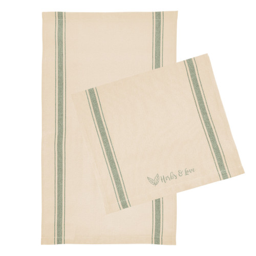 Cotton Stripe Tea Towel