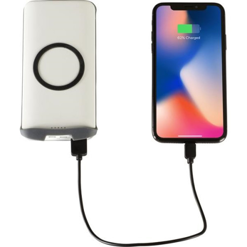 Swift 6000 mAh Wireless Power Bank w/2-in-1 Cable