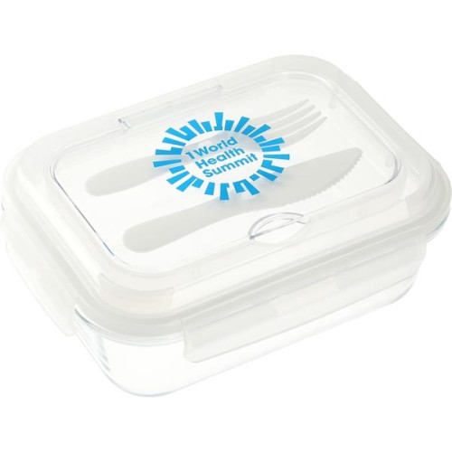 1000ML Glass Food Storage with Utensils