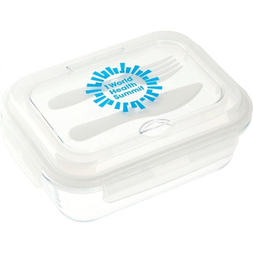 1000ML Glass Food Storage with Utensils