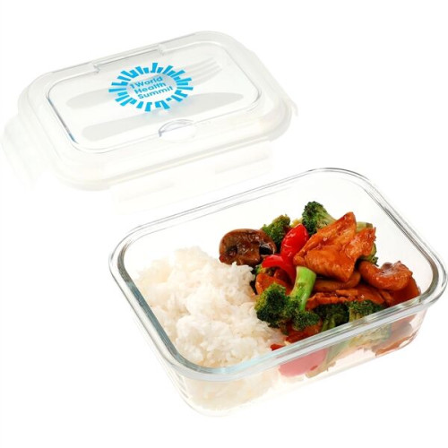 1000ML Glass Food Storage with Utensils