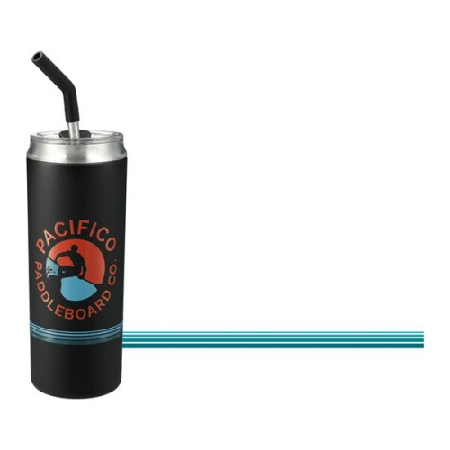 Marka Copper Vac Tblr w/SS straw 20oz Pinstripe SF