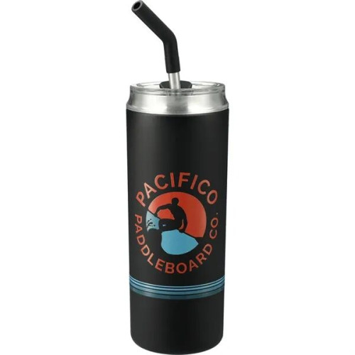 Marka Copper Vac Tblr w/SS straw 20oz Pinstripe SF