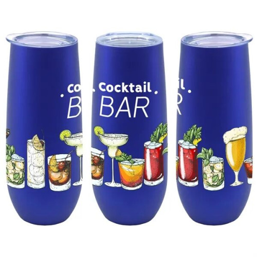 14 oz. Stainless Steel Champagne Flute w/ Rubberized Finish