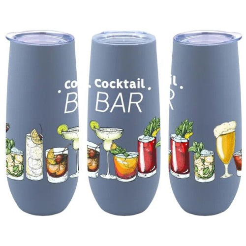 14 oz. Stainless Steel Champagne Flute w/ Rubberized Finish