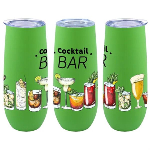 14 oz. Stainless Steel Champagne Flute w/ Rubberized Finish