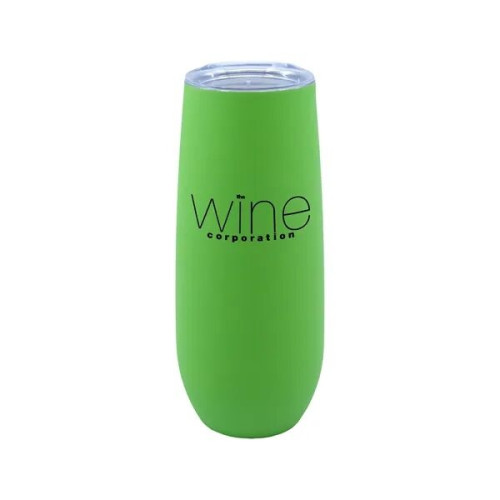 14 oz. Stainless Steel Champagne Flute w/ Rubberized Finish