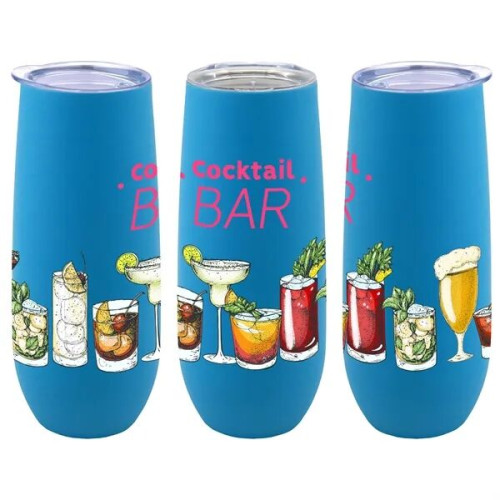 14 oz. Stainless Steel Champagne Flute w/ Rubberized Finish