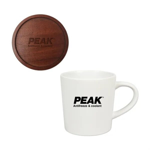 16 Oz. Ceramic Mug with Lid/Coaster