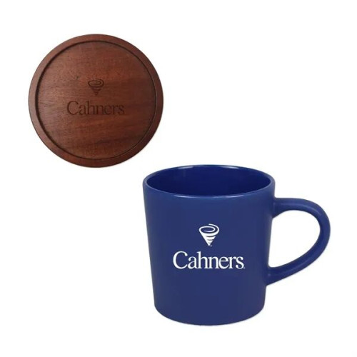 16 Oz. Ceramic Mug with Lid/Coaster