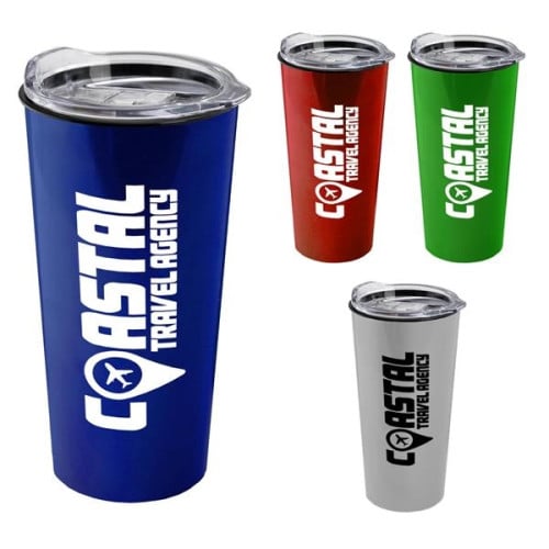 18 oz. Metallic Explorer Tumbler with Clear Slide lid