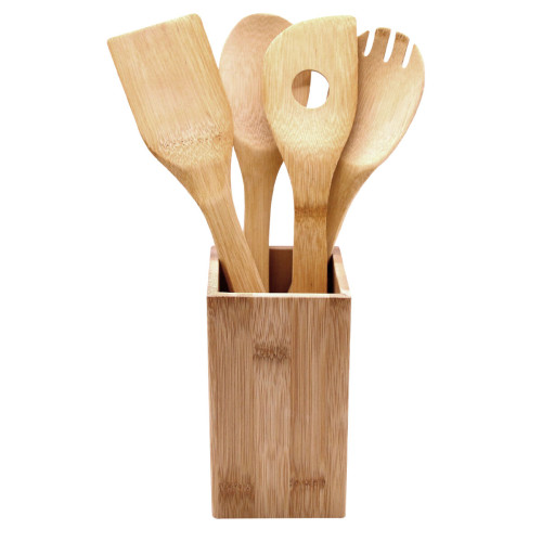 5 Piece Bamboo Kitchen Tool Set