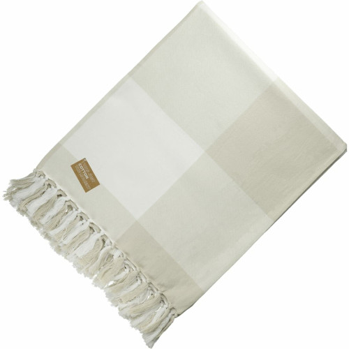Field & Co. 100% Organic Cotton Check Throw Blanke