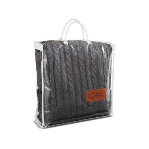 Leeman Cable Knit Sherpa Throw