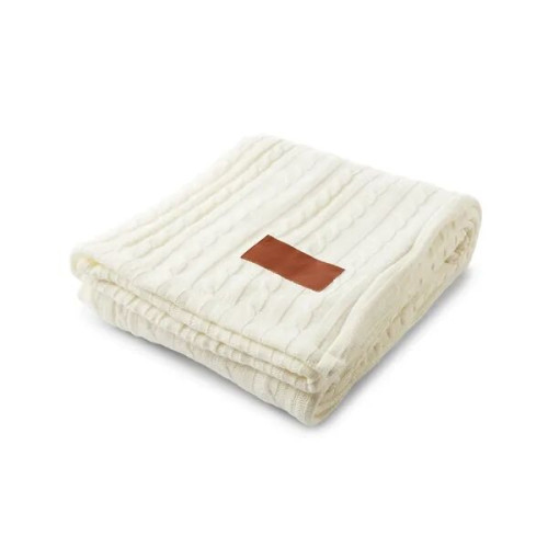 Leeman Cable Knit Sherpa Throw