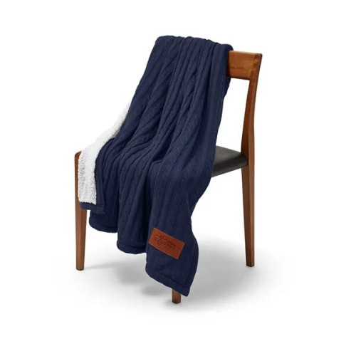 Leeman Cable Knit Sherpa Throw