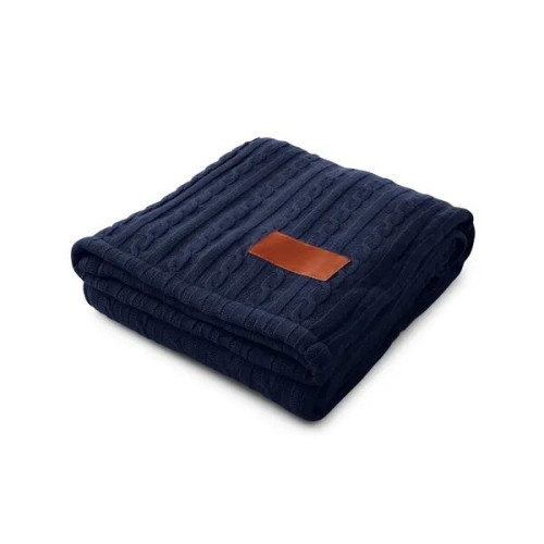 Leeman Cable Knit Sherpa Throw