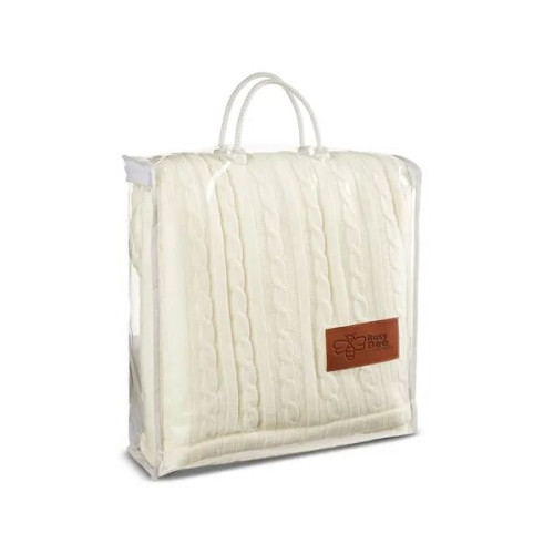 Leeman Cable Knit Sherpa Throw