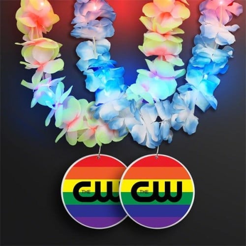 Light Up Hawaiian Leis with Custom Rainbow Medallion