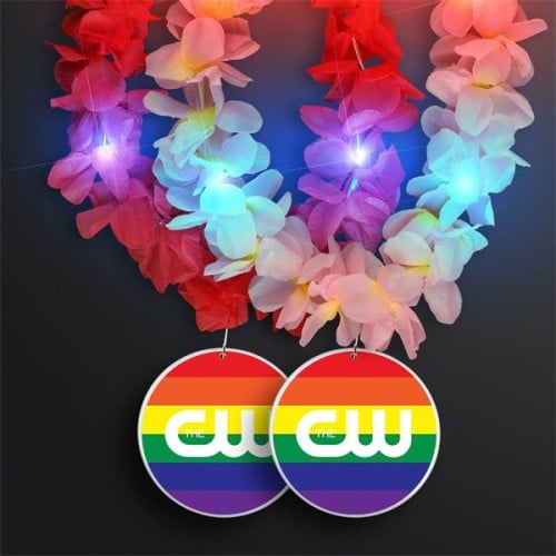 Light Up Hawaiian Leis with Custom Rainbow Medallion