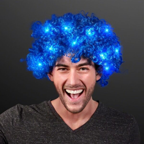 Light Up Afro Wig with Flashing LEDs