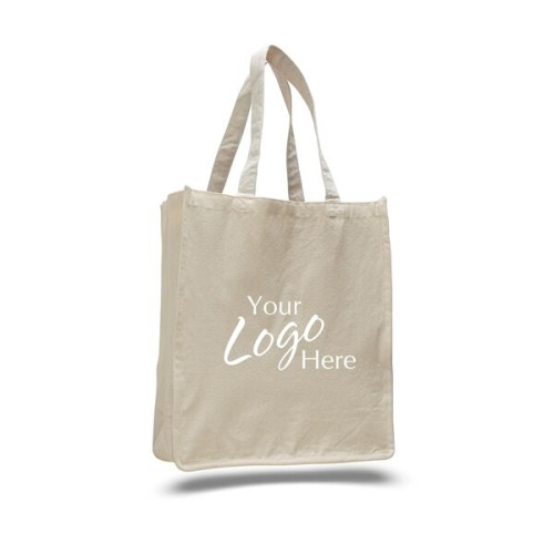 Canvas Jumbo Shopper Bag 14" W x 17" H w/7" Gusset
