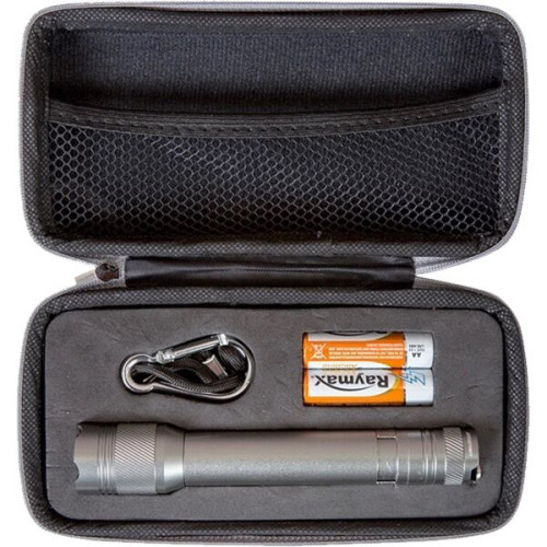 2AA Aluminum Matrix Flashlight w/Cree LEDs in Zippered Case