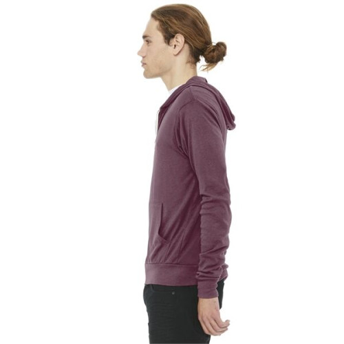BELLA+CANVAS Unisex Triblend Full-Zip Lightweight Hoodie