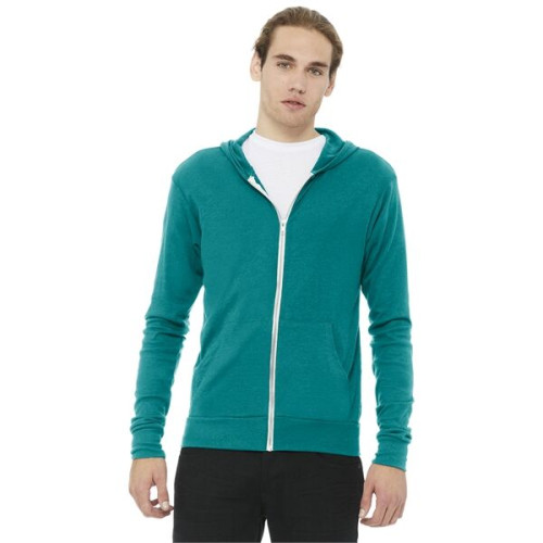 BELLA+CANVAS Unisex Triblend Full-Zip Lightweight Hoodie