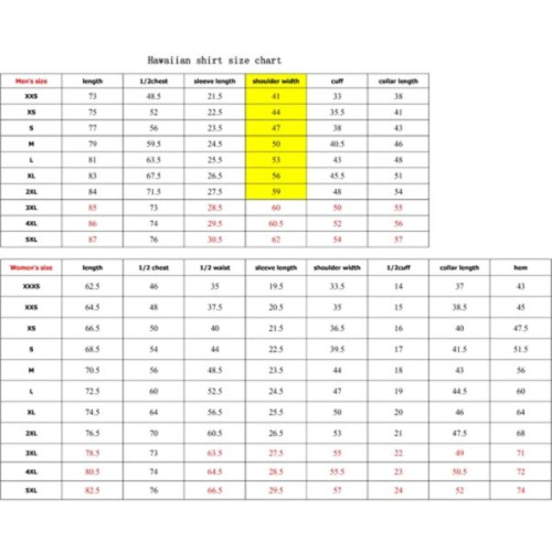 Unisex 135 GSM UV Resistant Sublimation Hawaiian Shirts
