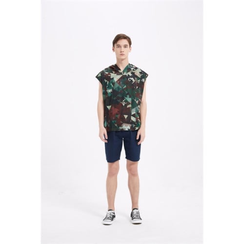 Unisex 180G Cotton Feel Jersey Knit Soft Sleeveless Hoodie