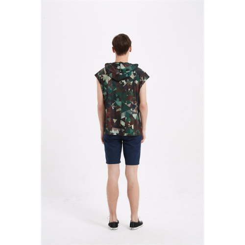 Unisex 180G Cotton Feel Jersey Knit Soft Sleeveless Hoodie