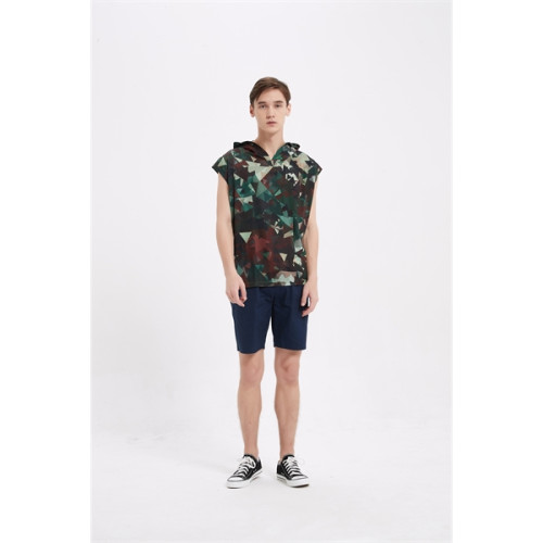 Unisex 180G Cotton Feel Jersey Knit Soft Sleeveless Hoodie