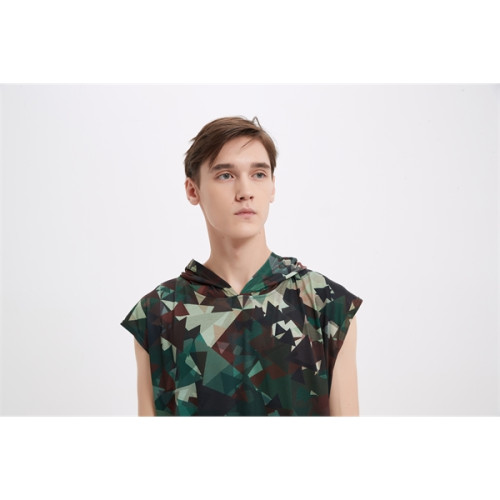 Unisex 180G Cotton Feel Jersey Knit Soft Sleeveless Hoodie