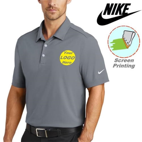 Nike Dri-FIT Vertical Mesh Polo w/ Screen Print 4.4 oz.