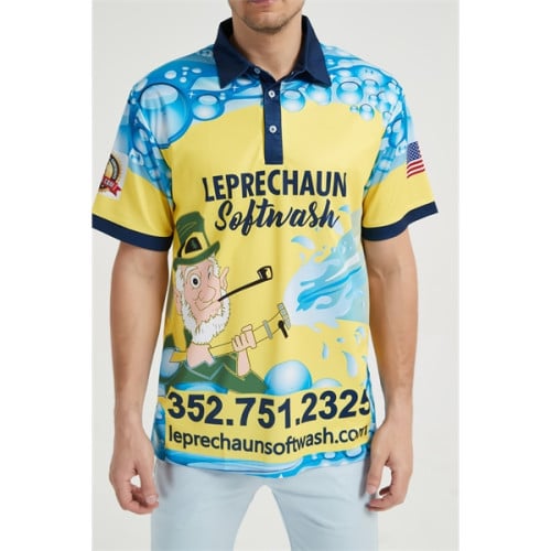 Unisex 75D Pique Sublimation Full Color Polo Shirt