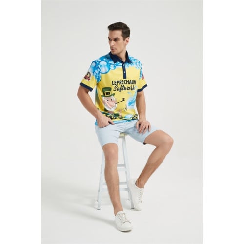 Unisex 75D Pique Sublimation Full Color Polo Shirt