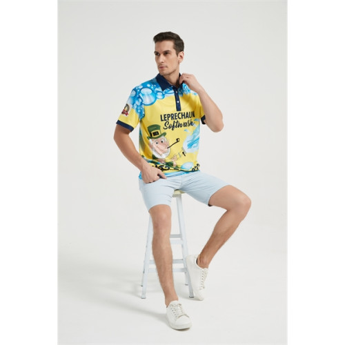 Unisex 75D Pique Sublimation Full Color Polo Shirt