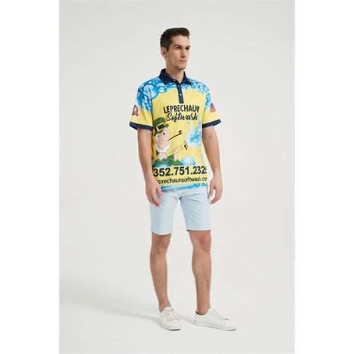 Unisex 75D Pique Sublimation Full Color Polo Shirt