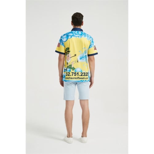 Unisex 75D Pique Sublimation Full Color Polo Shirt